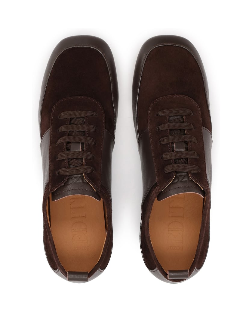 Kazar-Braune-Turnschuhe-aus-Wildleder-und-Leder-braun