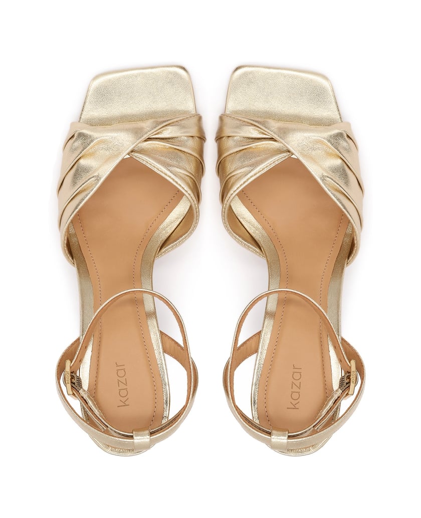 Kazar-Goldene-Sandalen-mit-Schnürchen-um-den-Knöchel-gold