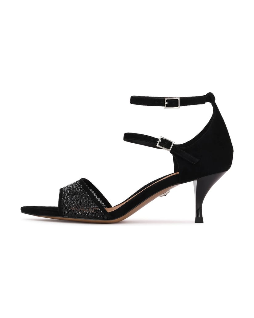 Kazar-Schwarze-Wildleder-Sandalen-mit-Strasssteinen-und-doppeltem-Riemen-schwarz