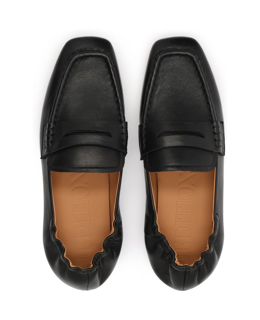 Kazar-Halbschuhe-aus-Leder-mit-elastischem-Einsatz-an-der-Ferse-schwarz