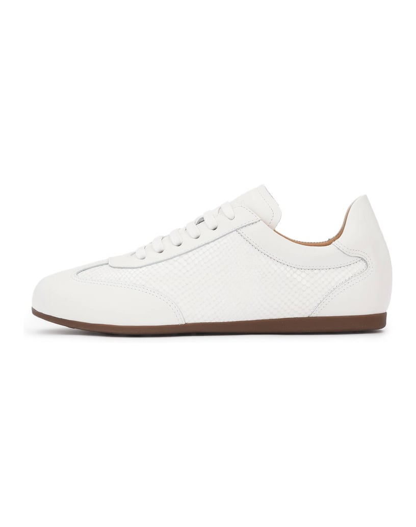 Kazar-Sneakers-aus-Leder-mit-geprägten-Details-weiss