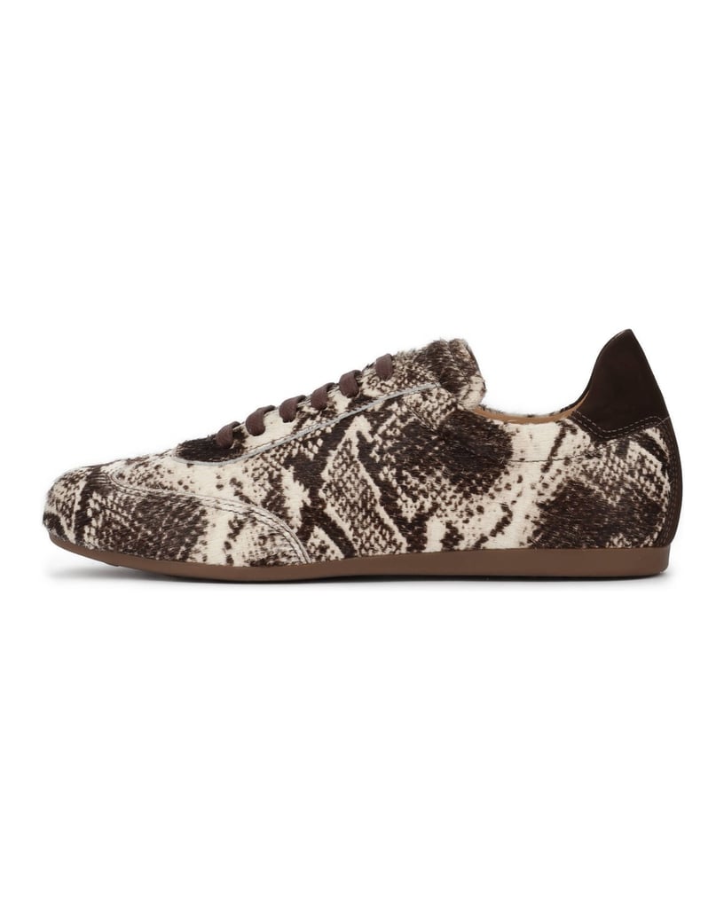 Kazar-Damen-Sneakers-aus-Leder-mit-Naturhaar-dunkelbraun