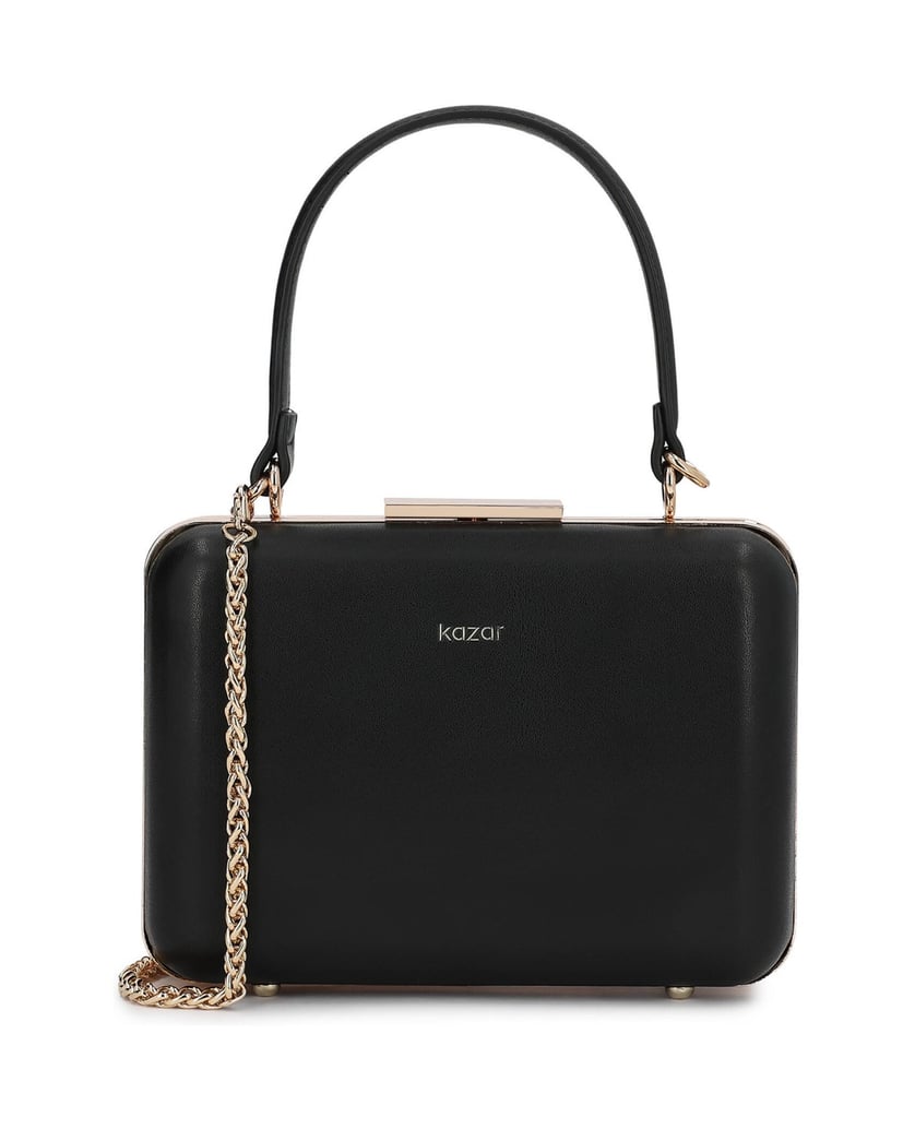 Kazar-Elegante-Abendhandtaschen-aus-Leder-schwarz