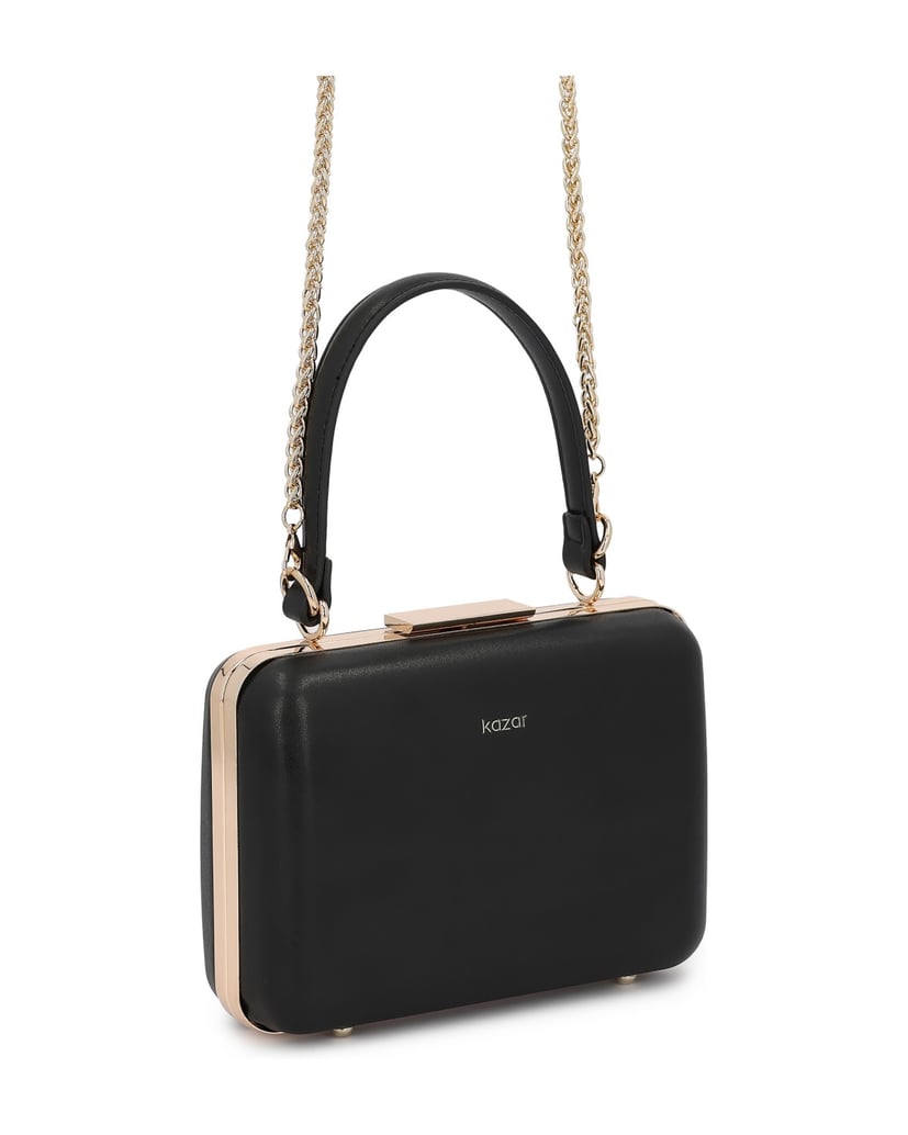 Kazar-Elegante-Abendhandtaschen-aus-Leder-schwarz
