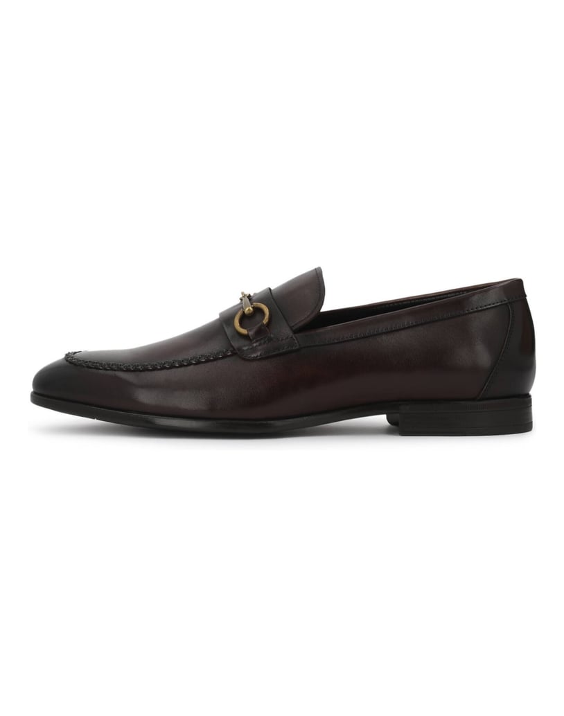 Kazar-Braune-Loafers-für-Herren-mit-Schaft-aus-Leder-und-Metall-Verzierungen-braun
