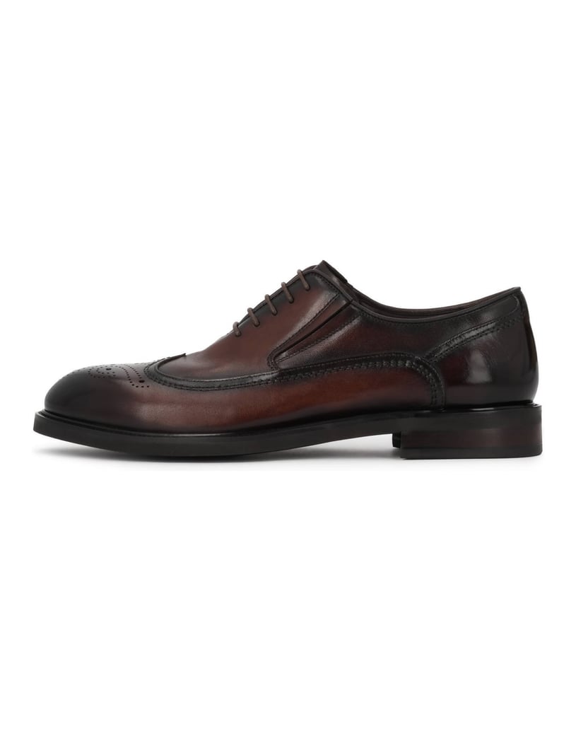 Kazar-Braune-Halbschuhe-mit-Brogue-Verzierung-braun
