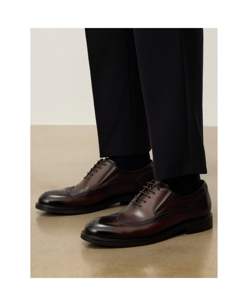 Kazar-Braune-Halbschuhe-mit-Brogue-Verzierung-braun