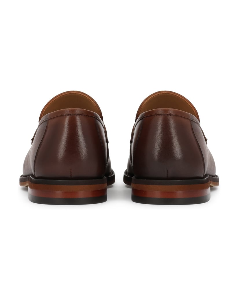 Kazar-Braune-Loafers-mit-verziertem-Schaft-braun