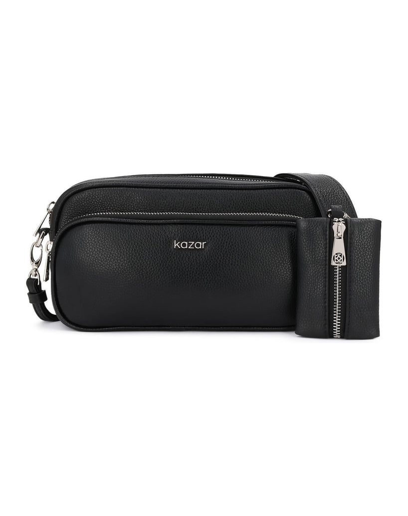 Kazar-Praktische-Handtasche-aus-Leder-mit-Geldbörse-schwarz