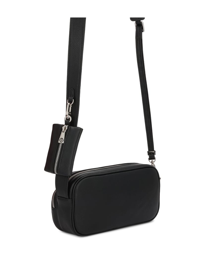 Kazar-Praktische-Handtasche-aus-Leder-mit-Geldbörse-schwarz