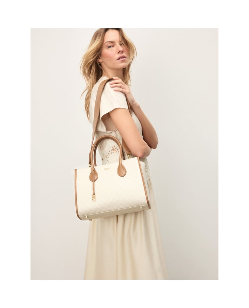 Kazar-Zweifarbig-gemusterte-Taschen-aus-Leder-weiss