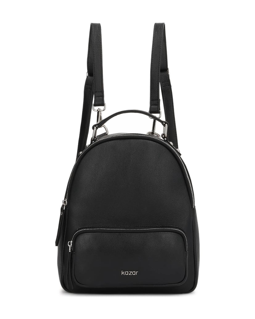 Kazar-Urbaner-Rucksack-aus-Leder-mit-klassischem-Design-schwarz