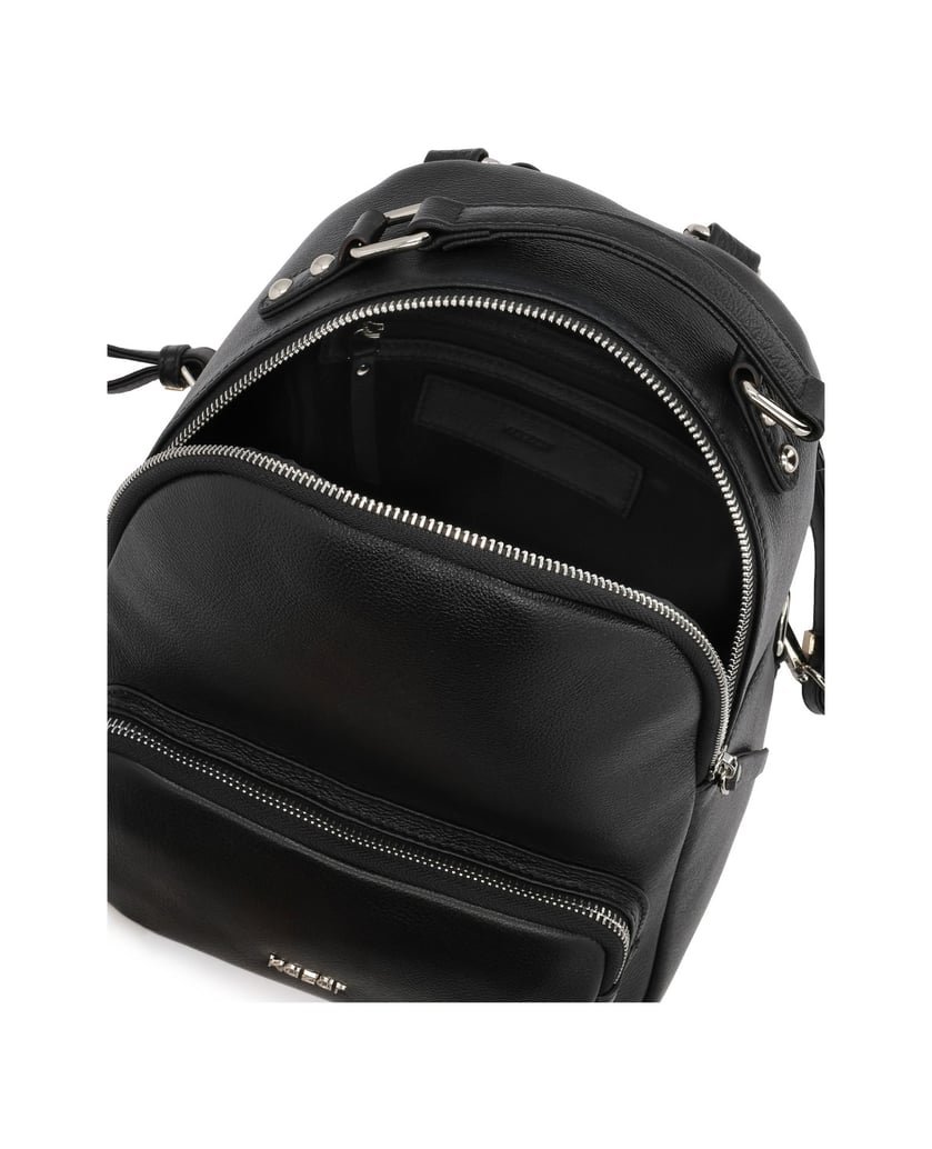 Kazar-Urbaner-Rucksack-aus-Leder-mit-klassischem-Design-schwarz
