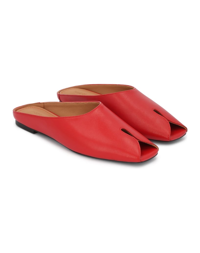 Kazar-Flip-Flops-in-Rot-mit-einem-Loch-auf-der-Nase-rot