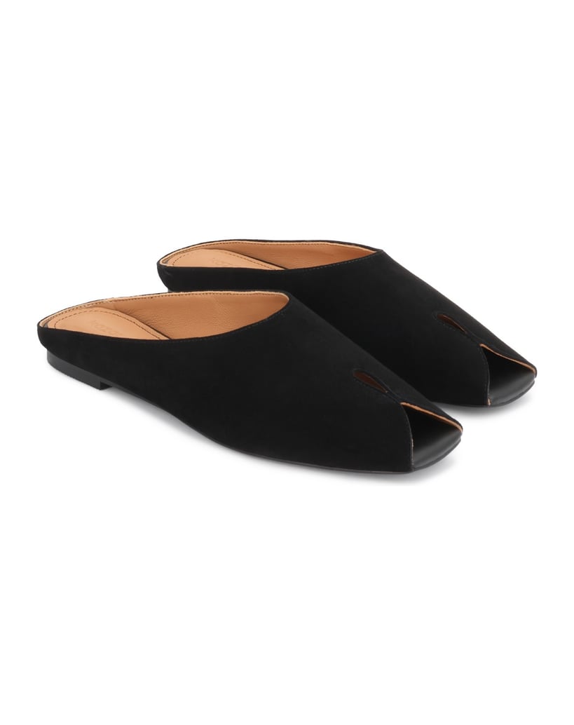 Kazar-Schwarze-Wildleder-Flip-Flops-mit-Aussparung-an-der-Nase-schwarz