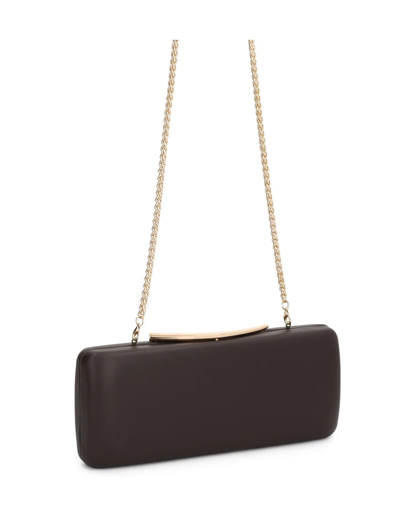 Kazar-Abendhandtasche-mit-Metallschließe-dunkelbraun