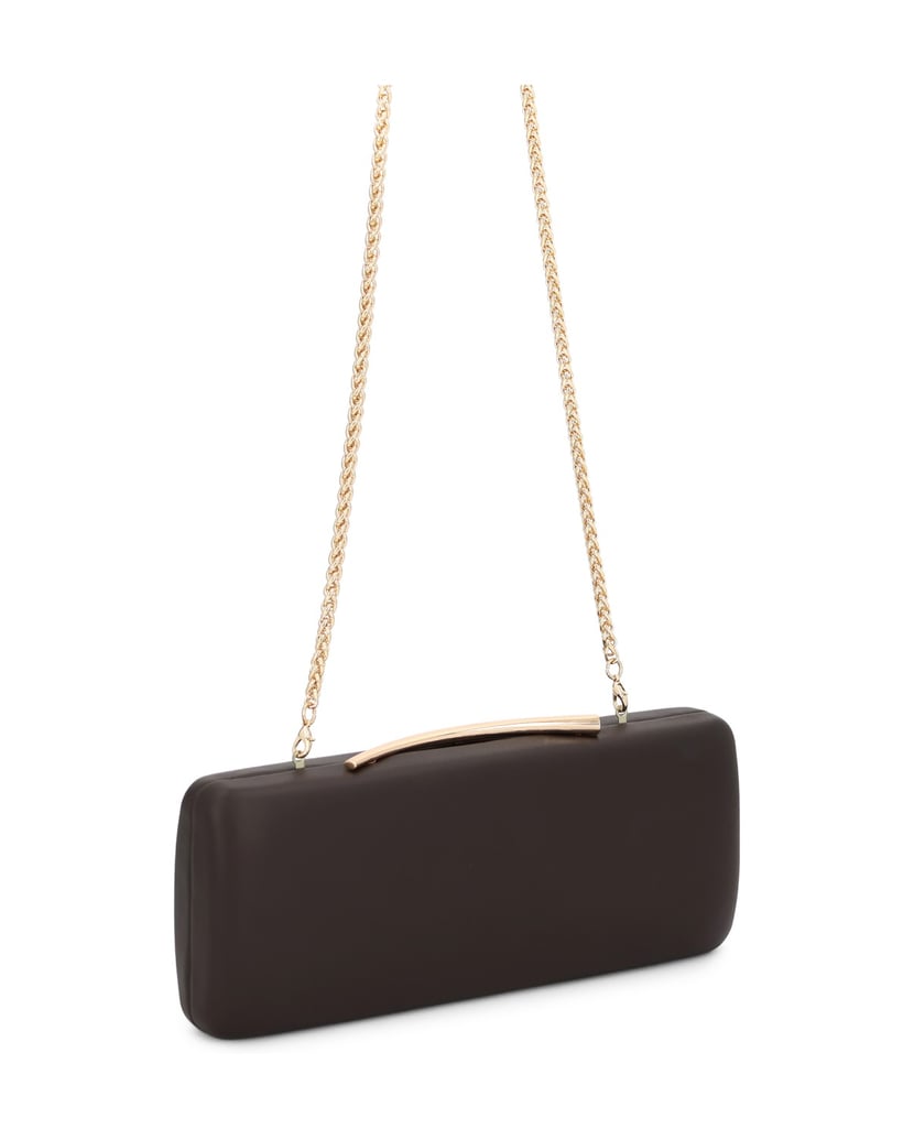 Kazar-Abendhandtasche-mit-Metallschließe-dunkelbraun