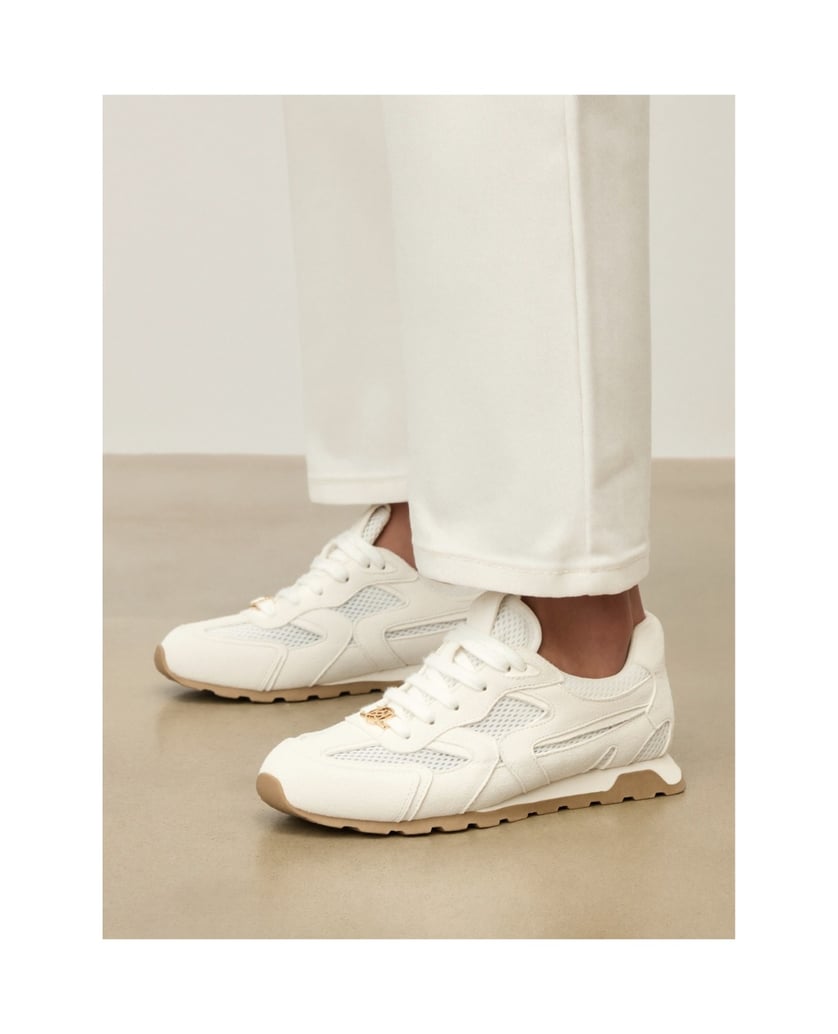 Kazar-Sneakers-aus-Gewebe-und-Wildleder-weiss