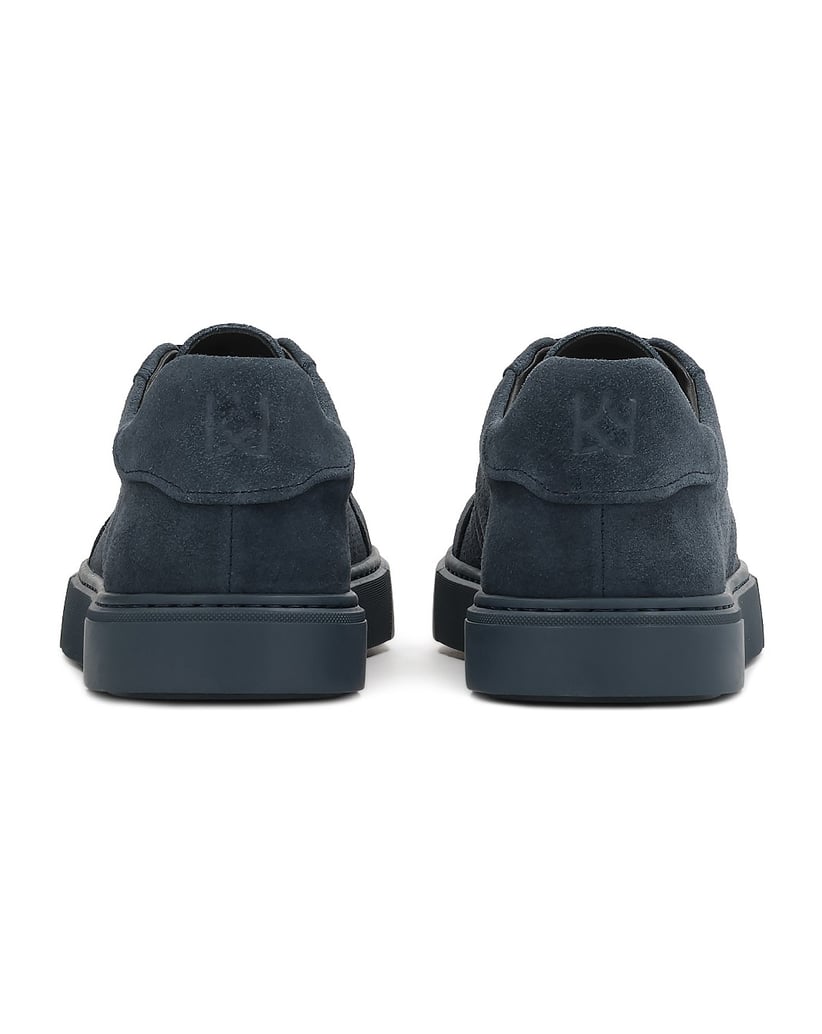 Kazar-Herren-Sneakers-aus-dunkelblauem-Wildleder-mit-perforiertem-Schaft-dunkelblau