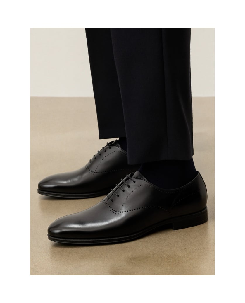 Kazar-Abendkleidung-Oxfords-Halbschuhe-mit-Lochung-schwarz