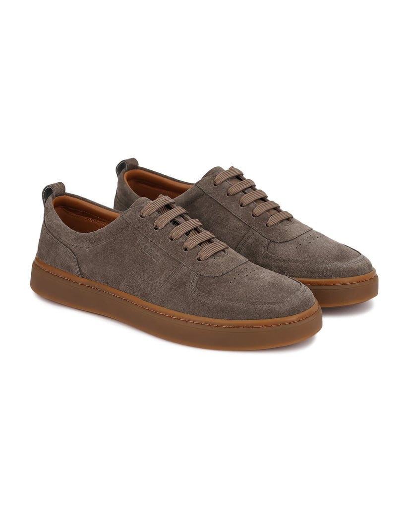 Kazar-Sneakers-aus-Wildleder-mit-gerader-Sohle-braun