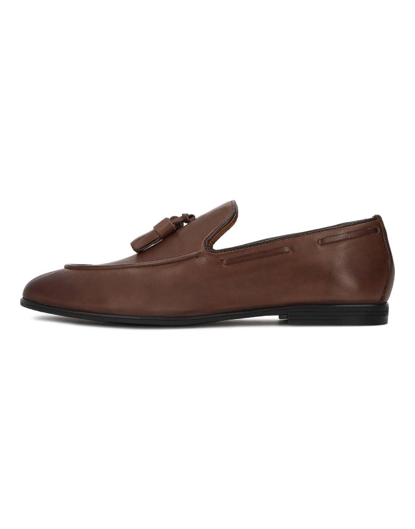 Kazar-Braune-Loafers-aus-Naturleder-mit-Bügelverschluss-und-Schnüren-braun