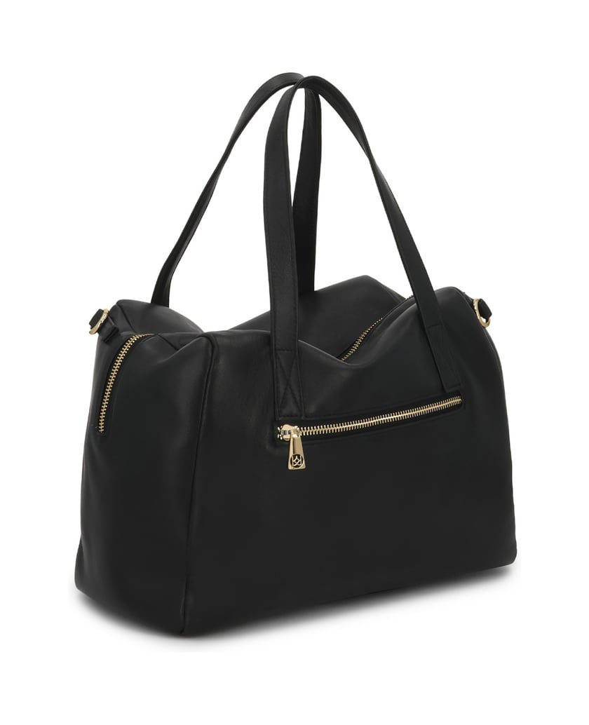 Kazar-Tasche-aus-schwarzem-Leder-in-Schwarz-mit-geometrischer-Form-schwarz