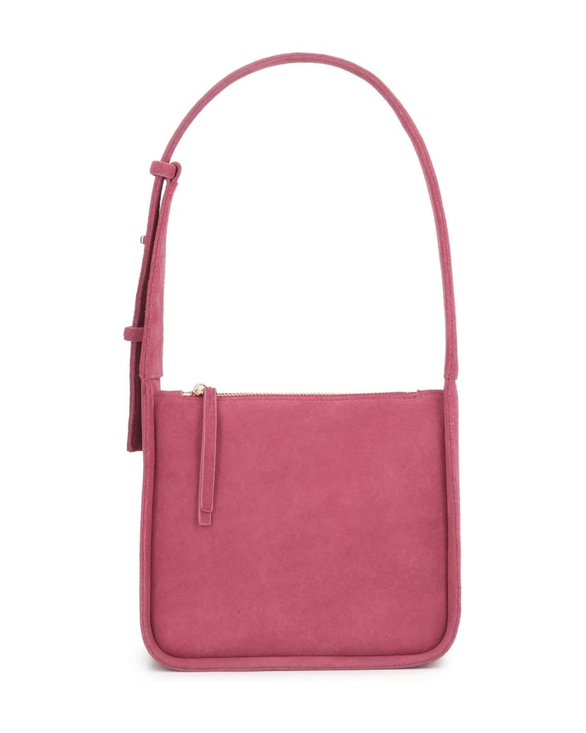 Kazar-Rosa-Wildleder-Handtasche-an-breiten-Gürteln-pink