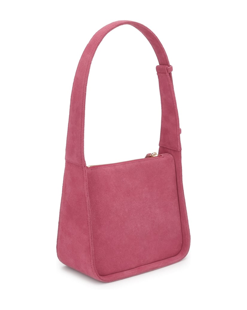 Kazar-Rosa-Wildleder-Handtasche-an-breiten-Gürteln-pink
