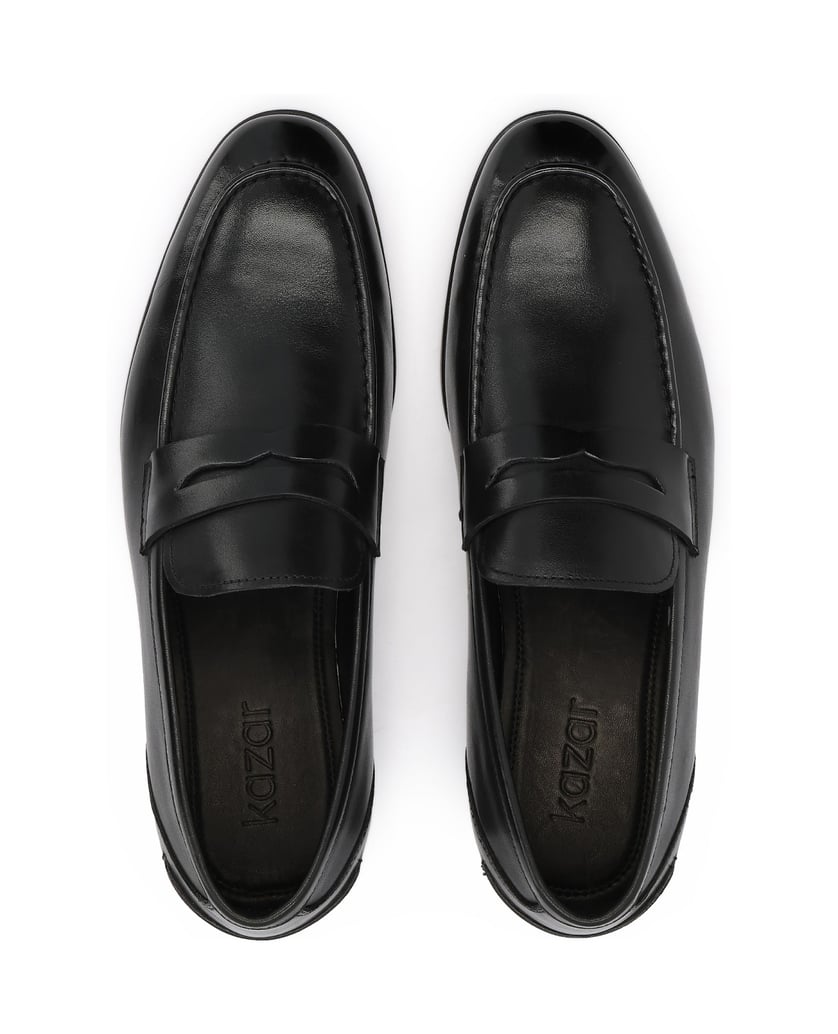 Kazar-Elegante-Loafers-aus-Leder-in-minimalistischem-Stil-schwarz