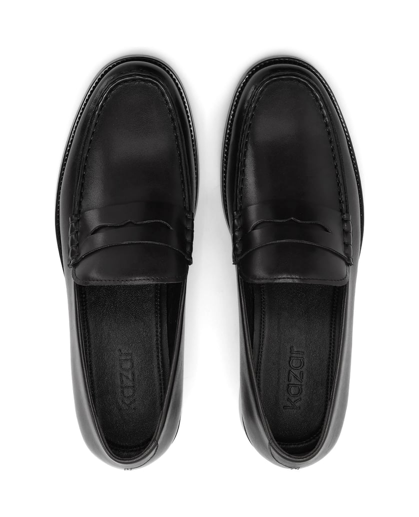 Kazar-Penny-Loafers-aus-Naturleder-für-Herren-schwarz