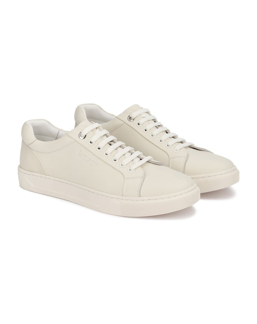 Kazar-Naturleder-basic-sneakers-weiss