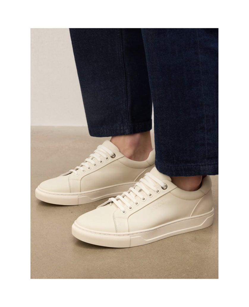 Kazar-Naturleder-basic-sneakers-weiss