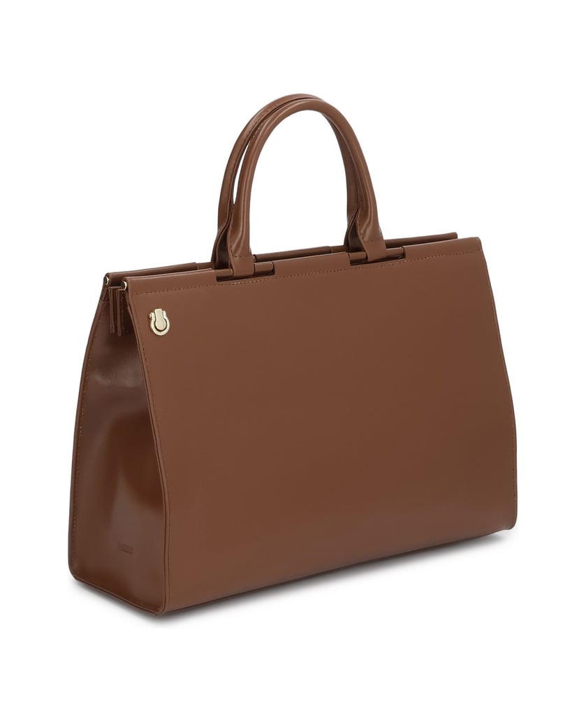 Kazar-Classic-Kästchen-Tasche-aus-Naturleder-braun