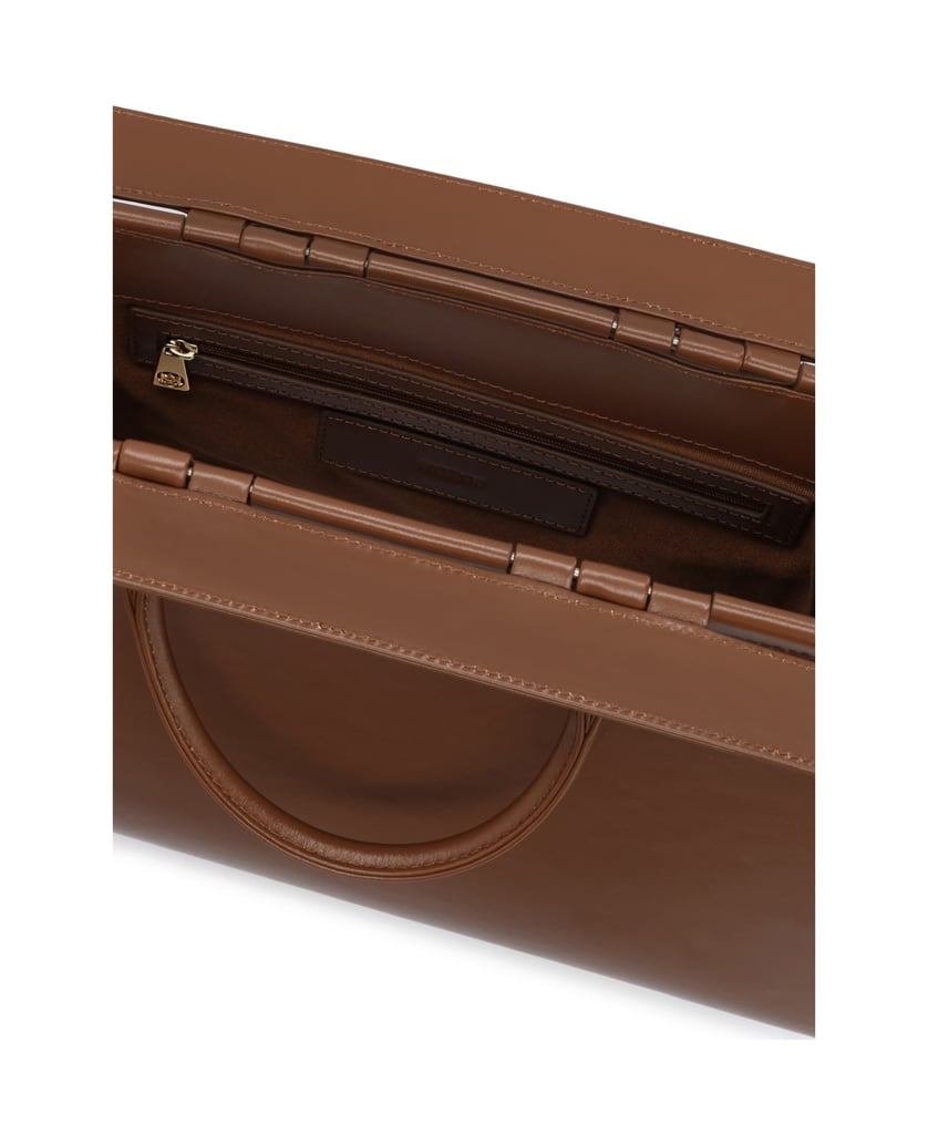 Kazar-Classic-Kästchen-Tasche-aus-Naturleder-braun