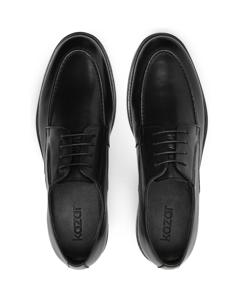 Kazar-Halbschuhe-aus-Leder-für-Herren-mit-klassischen-Linien-schwarz