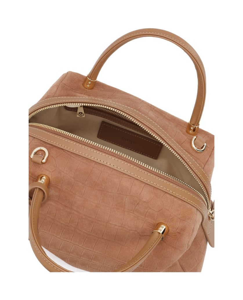Kazar-Hellbraune-Tasche-aus-Nubuk-mit-Prägemuster-camel