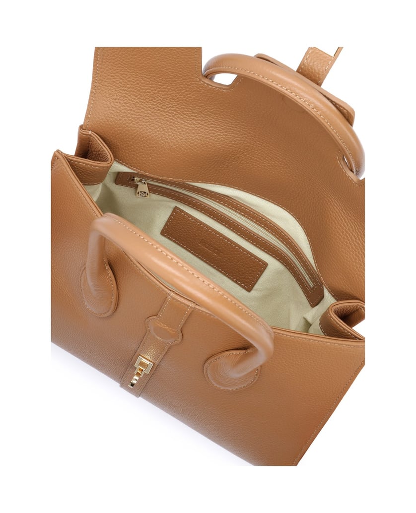 Kazar-Hellbraune-Handtaschen-mit-doppeltem-Fach-camel