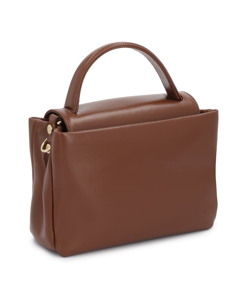 Kazar-Braune-Handtasche-mit-Klappe-und-Henkel-braun