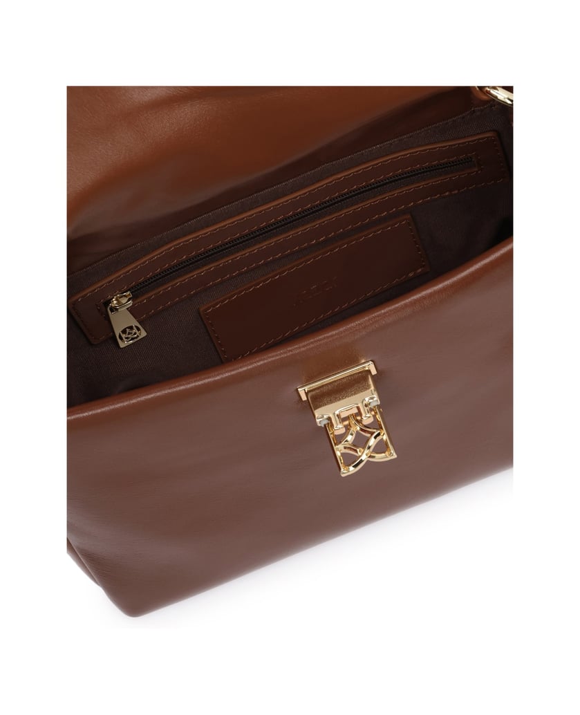 Kazar-Braune-Handtasche-mit-Klappe-und-Henkel-braun