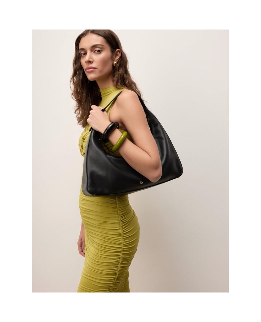 Kazar-Hobo-Tasche-aus-Leder-in-Schwarz-schwarz