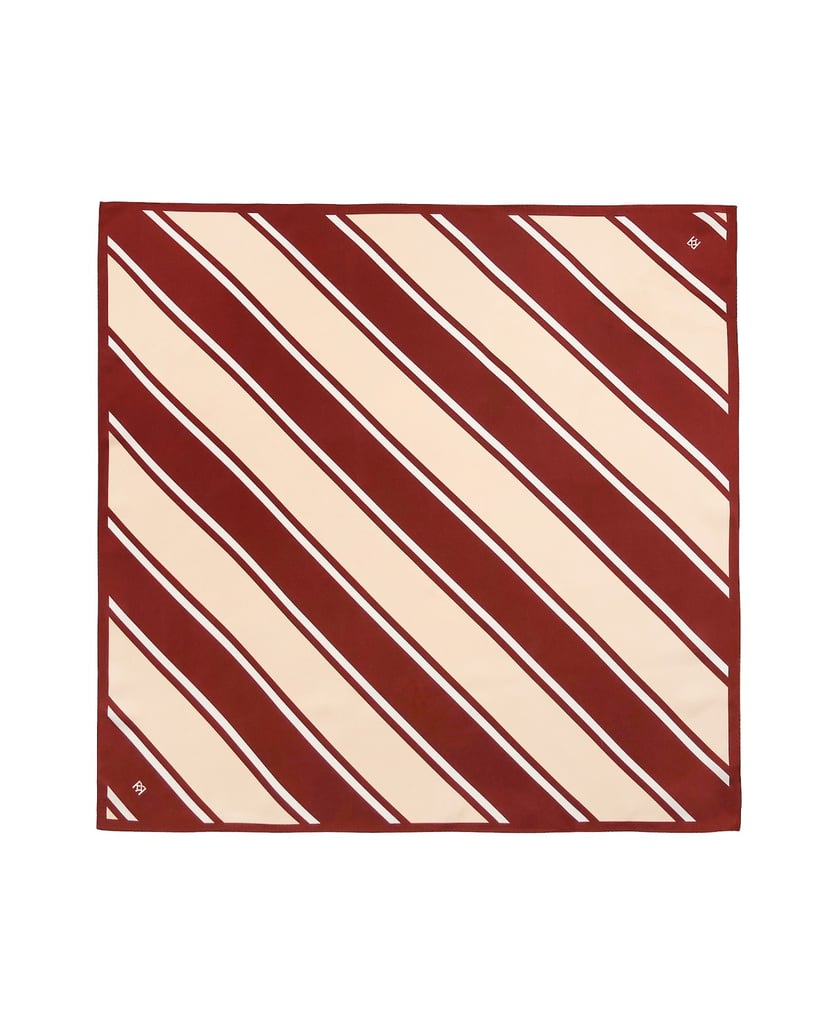 Kazar-Tücher-aus-Seide-in-Beige-und-Burgunderrot-mit-eleganten-Streifen-beige