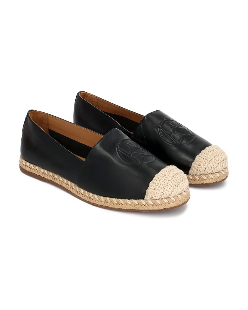 Kazar-Espadrilles-aus-schwarzem-naturleder-mit-Jute-Nase-und--Sohle-schwarz