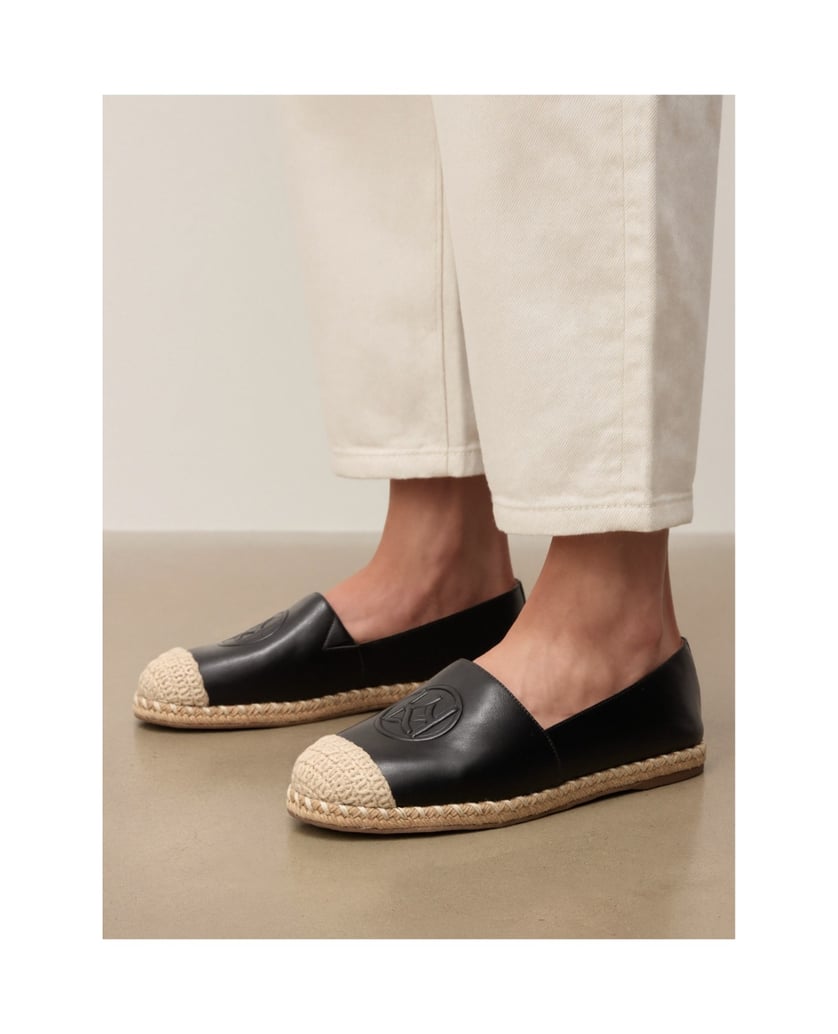 Kazar-Espadrilles-aus-schwarzem-naturleder-mit-Jute-Nase-und--Sohle-schwarz