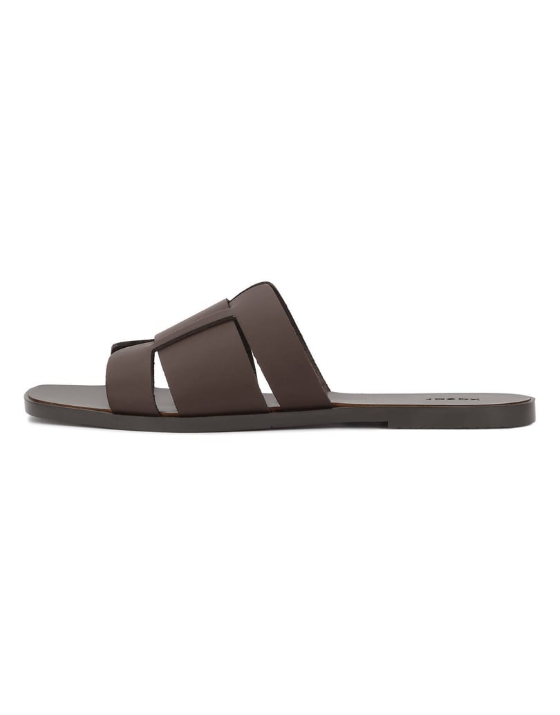 Kazar-Braune-flache-Leder-Flip-Flops-dunkelbraun