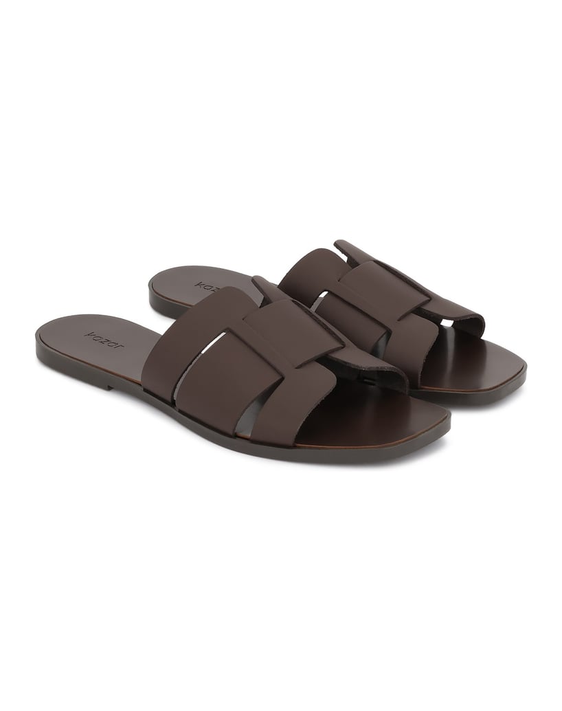 Kazar-Braune-flache-Leder-Flip-Flops-dunkelbraun