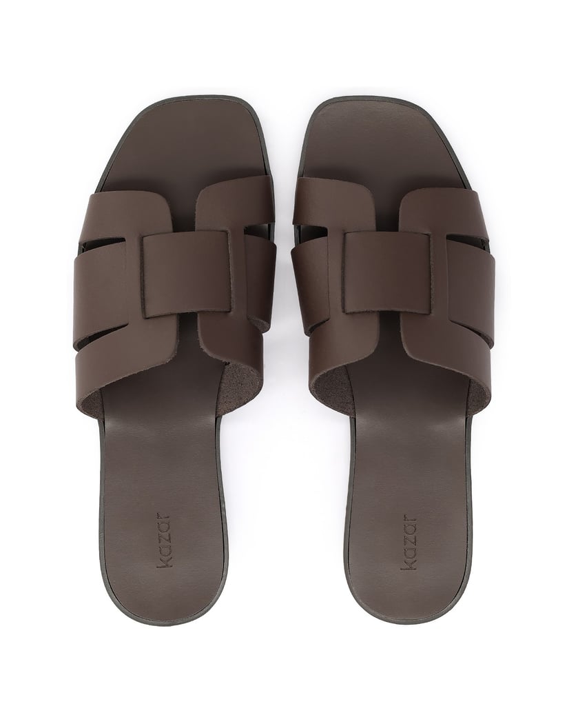 Kazar-Braune-flache-Leder-Flip-Flops-dunkelbraun