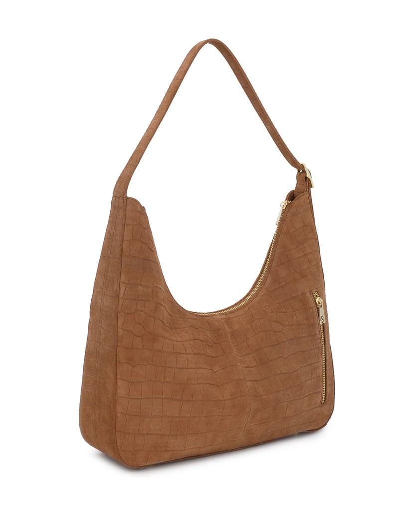 Kazar-Hellbraune-Handtasche-mit-geprägtem-Muster-camel