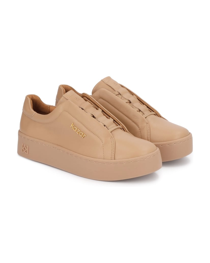 Kazar-Beigefarbene-Turnschuhe-mit-verdeckter-Schnürung-und-goldenen-Akzenten-beige