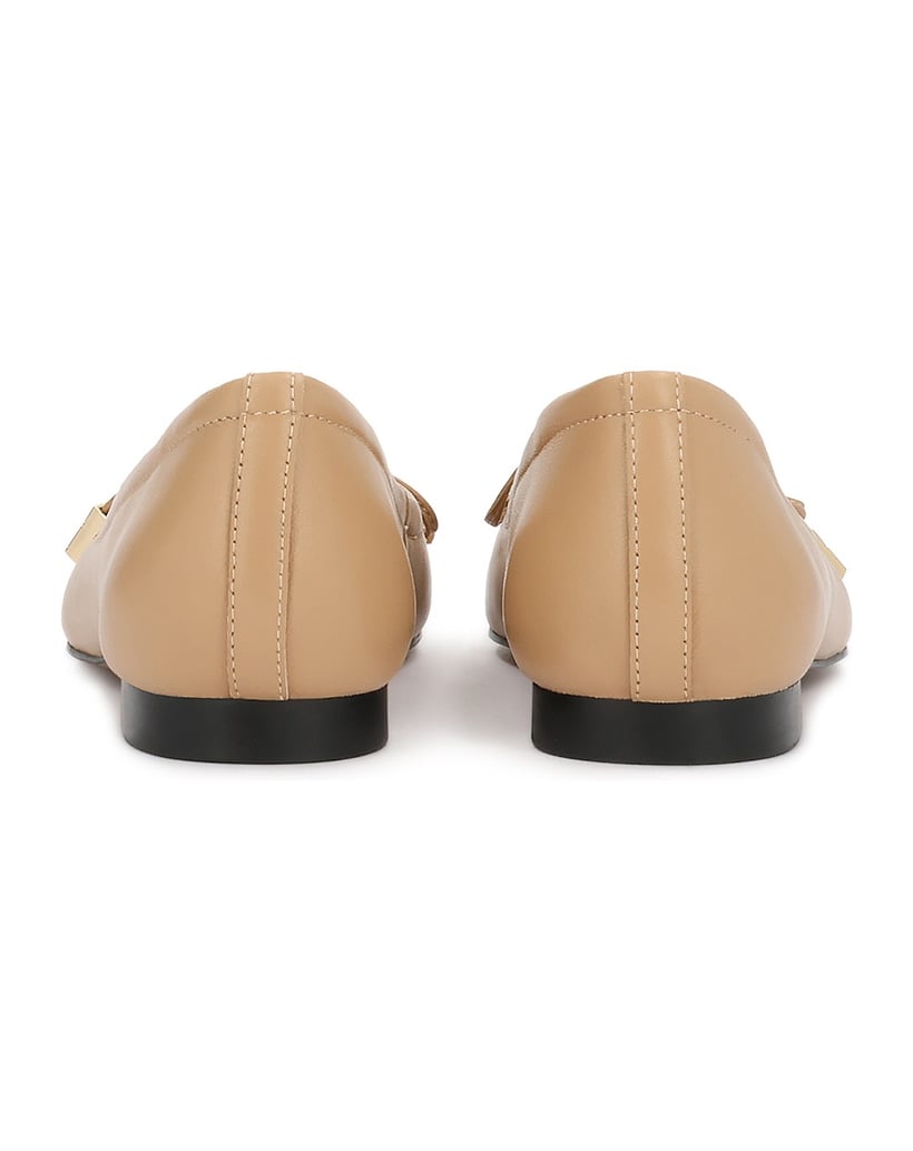 Kazar-Beigefarbene-Lederpumps-mit-dekorativem-Ausschnitt-und-Bindung-beige